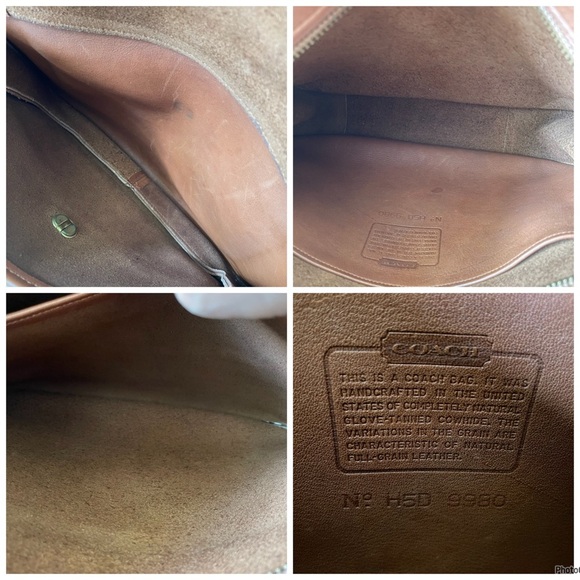 Vintage Coach Taft British Tan Crossbody Bag Shoulder Bag Made In USA 9980 - Picture 10 of 12